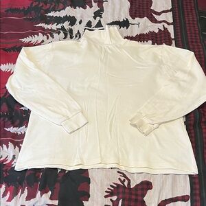 Eddie Bauer Cream Long Sleeve Turtleneck